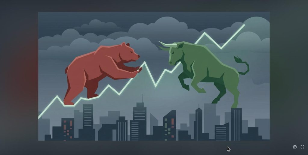 Bull versus bear showing why Indian retail investors lose money to greed and fear